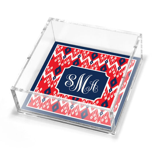Americana Bandana Petite Lucite Trinket Tray